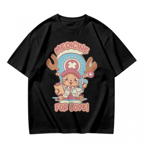 Olive T-shirt with Tony Tony Chopper 'Medicine For Love!' Print