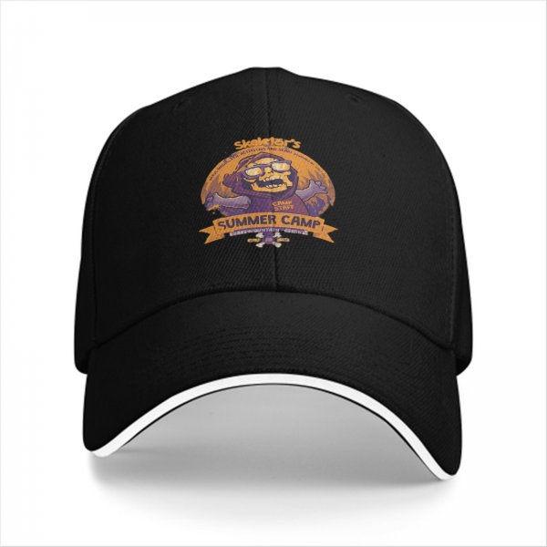 Skeletor's Summer Camp Graphic Black Baseball Cap