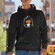 Black Hoodie With Cute Halloween Pumpkin Ghost Graphic