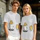Olive T-Shirt With Funny Cookie In Coffee Cup Print