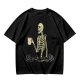 Olive Skeleton Holding Coffee Mug In Water Graphic T-Shirt