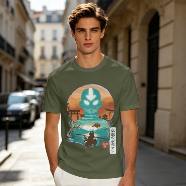 Avatar Aang State of Illustration Tee for Anime Fans