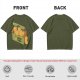 Olive T-Shirt With Cappy Nuggets Cartoon Print