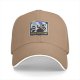 Black baseball cap with raccoon chef graphic and RACCACOOKIE text
