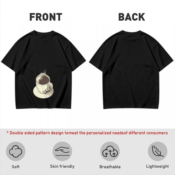 Olive T-Shirt With Hot Cocoa Cup And Marshmallows Graphic Print
