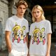 Olive T-Shirt with Cartoon Taco and Beer Graphic