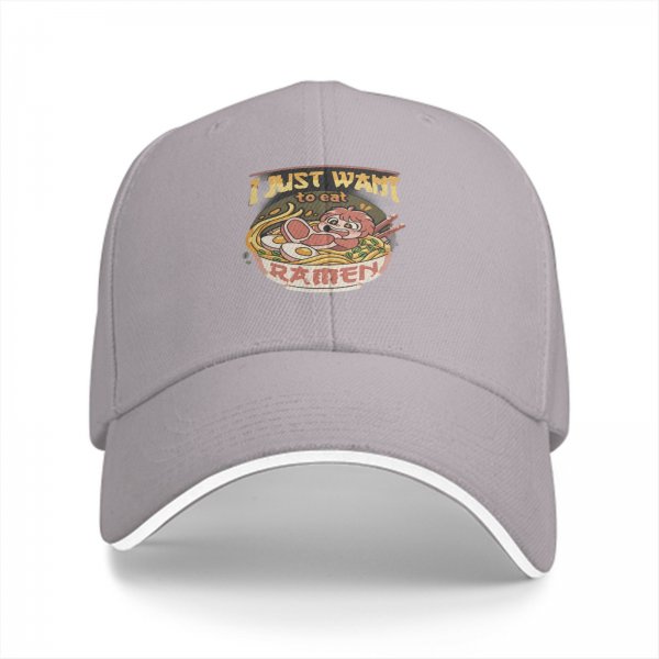 I Just Want To Eat Ramen Graphic Baseball Cap