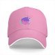 Black Baseball Cap With Colorful Bubble Cat Graphic Print
