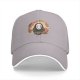 Black baseball cap with No-Face spirit floral wreath print