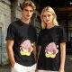 Olive T-shirt Featuring Kirby Eating Ramen on a Warp Star