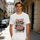 Olive green t-shirt with 'Humans? Whatever. Cats? Forever!' print