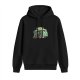 Black Hoodie With Vintage Van Graphic Print