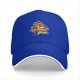 Black baseball cap with Heaven's Slice pizza angel graphic