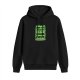 Black hoodie with pixel art 'Life's a journey and it's kinda lost' print