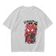Olive T-shirt with Spider-Punk Cat Playing Guitar Graphic