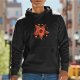 Black hoodie with pizza pentagram graphic design