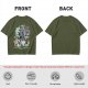 Olive T-shirt with Studio Ghibli Character Mashup Art Print