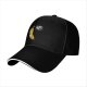 Black baseball cap with sad banana graphic reading I'm not peeling well