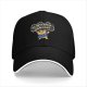 Black Baseball Cap With Wizard Cat 'My Super Power Is Making Stupid People Disappear' Print