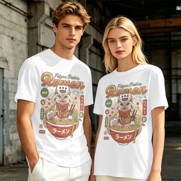 Palico Ramen Graphic Tee for Anime and Gaming Fans