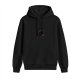 Black Hoodie With Small Dark Graphic Print On Chest