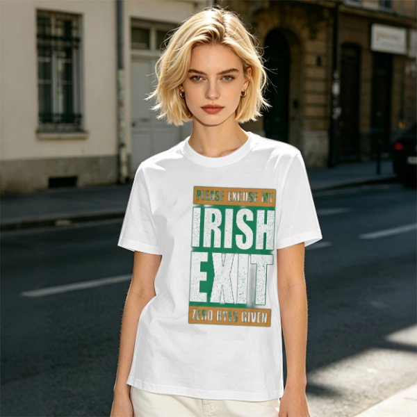 Irish Exit Funny St. Patrick's Day T-Shirt Design
