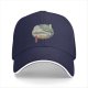 Black Baseball Cap with Traditional Landscape Art Print