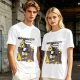 Olive T-Shirt With Steamboat Willie This Is Fine Burning Ship Art