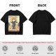 Olive T-shirt with Nunchuck Nun Action Graphic Print