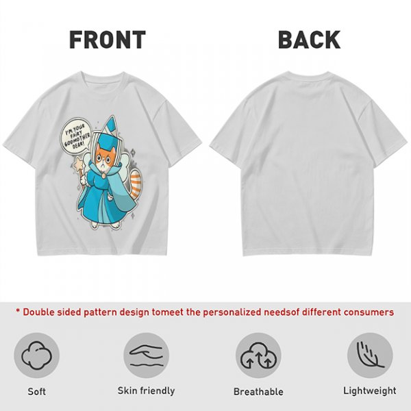 Olive T-Shirt With Fairy Godmother Cat Graphic Print