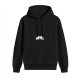Black Hoodie With Open Book Graphic Print