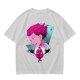 Olive T-shirt with Hisoka Anime Character and Ace of Hearts Print