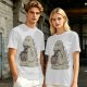 Olive T-Shirt Featuring Godzilla Eating Ramen