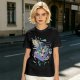 Olive t-shirt with whimsical bento box animal graphic print