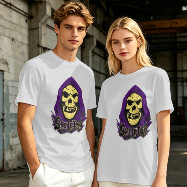 Olive T-Shirt With Skeletor Graphic Print