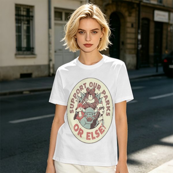 Support Our Parks Or Else Wildlife Graphic T-Shirt