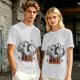 Olive T-Shirt With Cartoon Characters And 'CLUB' Graphic Print