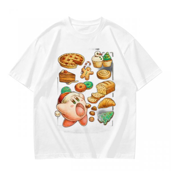 Kirby Christmas Pastry Graphic Tee For Holiday Food Lovers