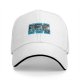 Black Baseball Cap With Thunder Rain Lightning Tarot Card Style Print