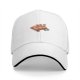 Black Baseball Cap With Cute Dumpling Food Illustration