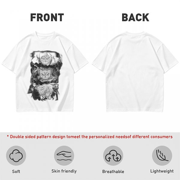 One Piece Straw Hat Crew Monochrome Graphic T-Shirt