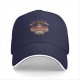 Black baseball cap with 'In Pizza We Crust' graphic print