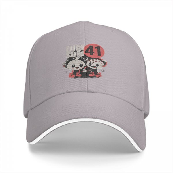Black baseball cap with Dim Sum 41 cartoon dumpling characters