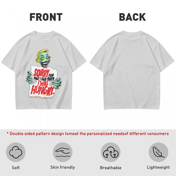 Zombie Sorry For What I Said When Hungry Graphic T-Shirt
