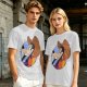 Olive T-Shirt Featuring Cowboy Goofy Cartoon Graphic