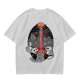 Olive T-shirt with Cat Sauron Tower Fantasy Art Print