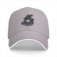 Black baseball cap with witch cat coffee cup 'I need coffee to focus' print