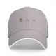 Black Baseball Cap With Small Beer And Drink Motif Embroidery