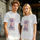 Olive t-shirt with anxious unicorn glitter water and anxiety print