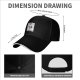 Black baseball cap with earth and coffee themed graphic print